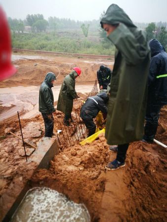 天工公司安裝三部抗洪搶險確保工程項目不受損