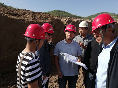 陜煤建設天工公司土建三部清澗北國棗業紅棗深加工項目基槽驗收順利通過