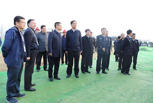 陜西省副省長胡明朗視察陜煤建設(shè)漢中分公司鋪鎮(zhèn)污水廠截污干管項目